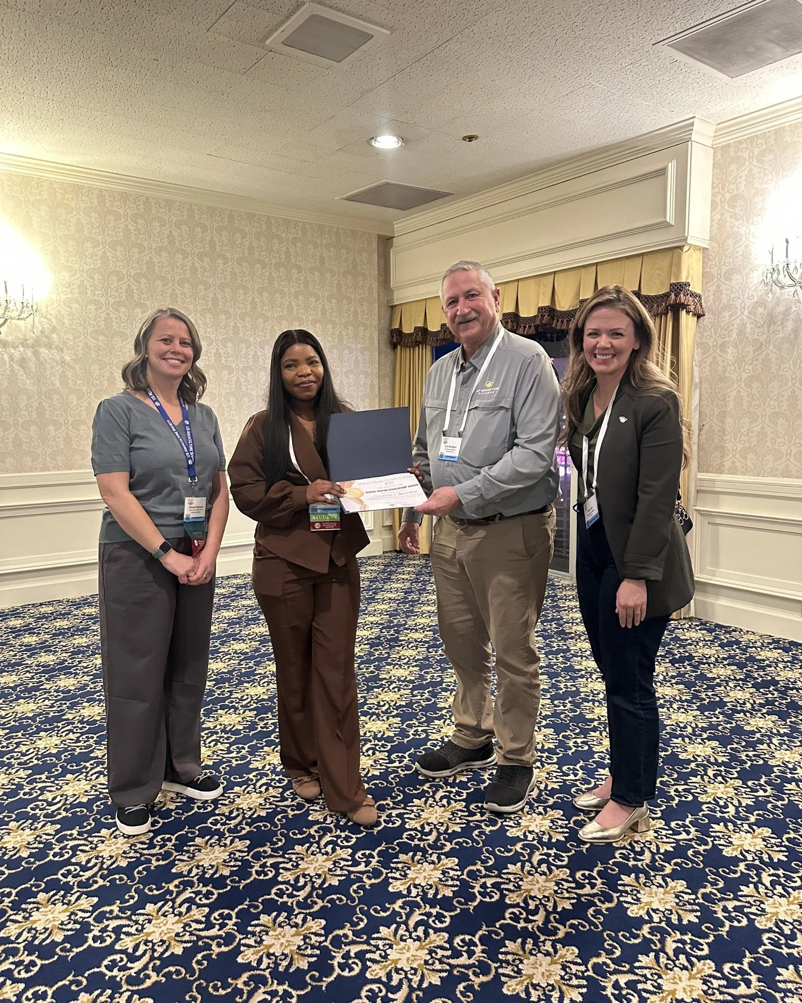 Congratulations Sadiat Onileowo on winning the Soy Aquaculture Alliance George Martin Scholarship Award at Aquaculture America 2026 in Las Vegas! ✨