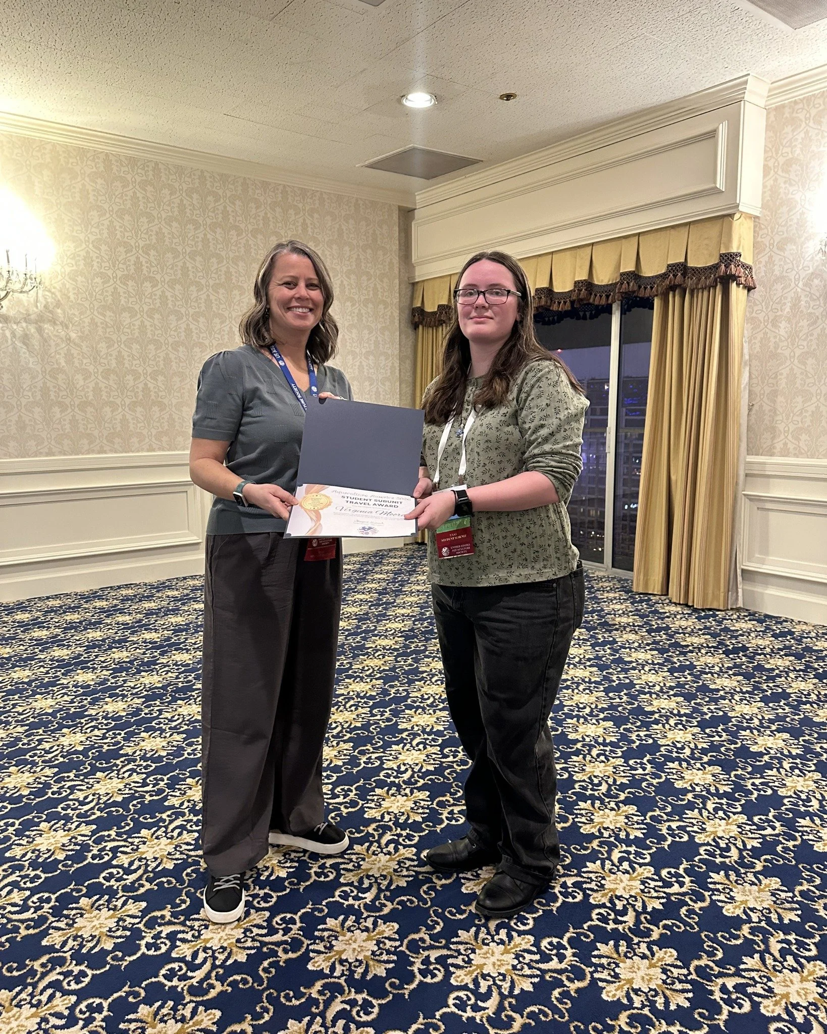 Congratulations Virginia Moore on winning a Student Subunit Travel Award at Aquaculture America 2026 in Las Vegas 👏

Representing the USAS Student Subunit at Lake Superior State University at Aquaculture America 2026 in Las Vegas, Nevada.