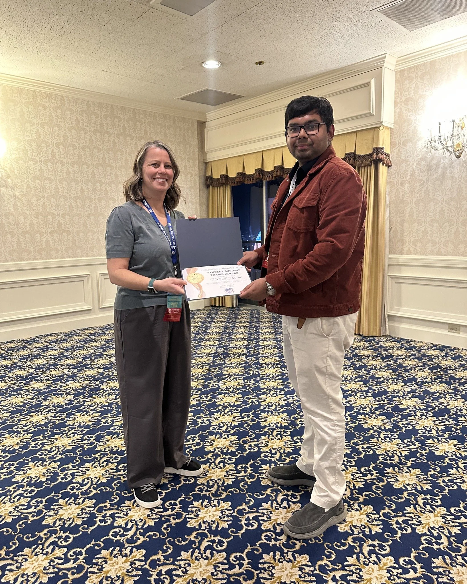 Congratulations F M S Abdal on winning a Student Subunit Travel Award at Aquaculture America 2026 in Las Vegas 🎉

Representing the USAS Student Subunit at University of Arkansas Pine Bluff at Aquaculture America 2026 in Las Vegas, Nevada.