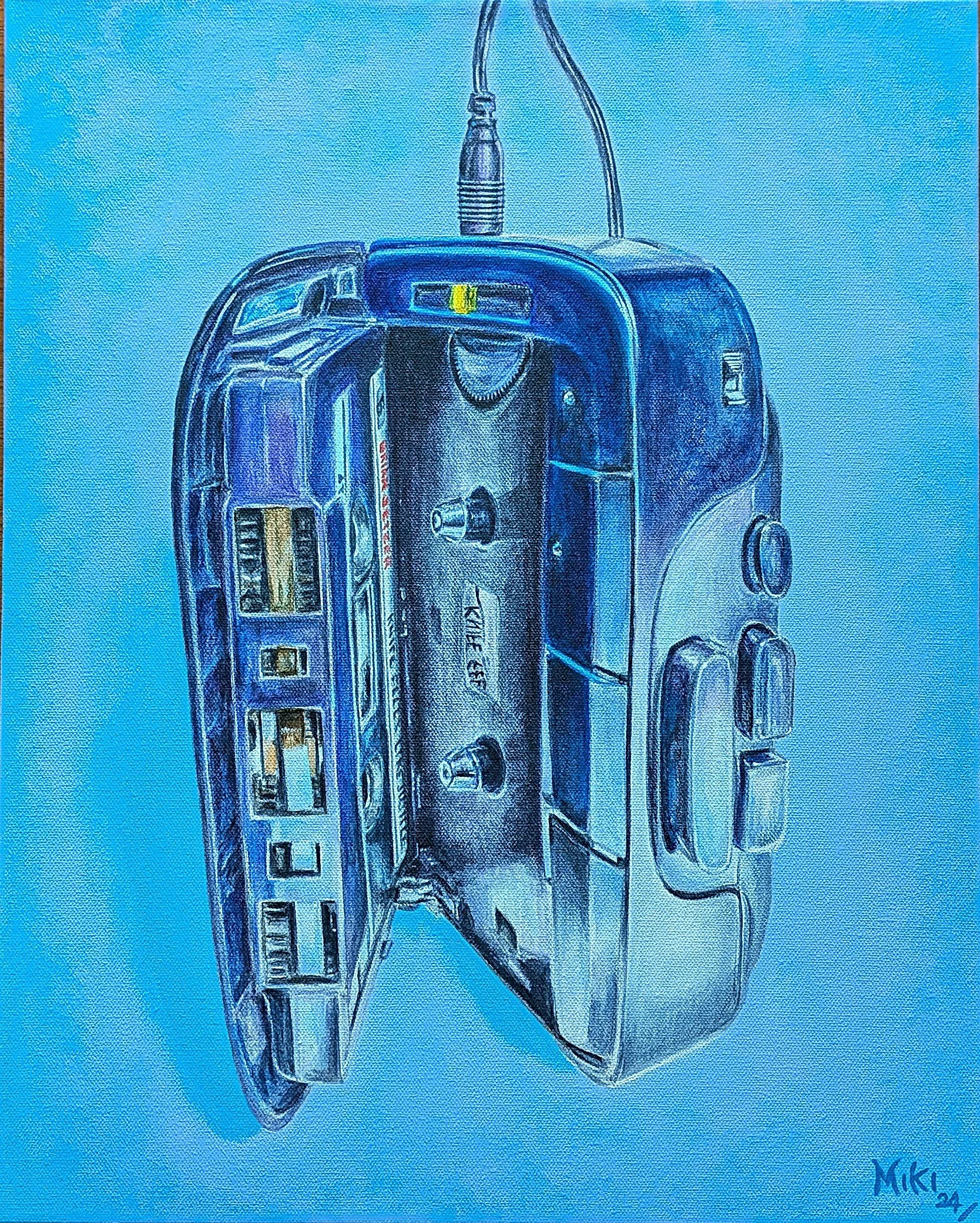 "Loaded & Ready (WM-FX103), acrylic paint on canvas, 16" x 20", August 2024