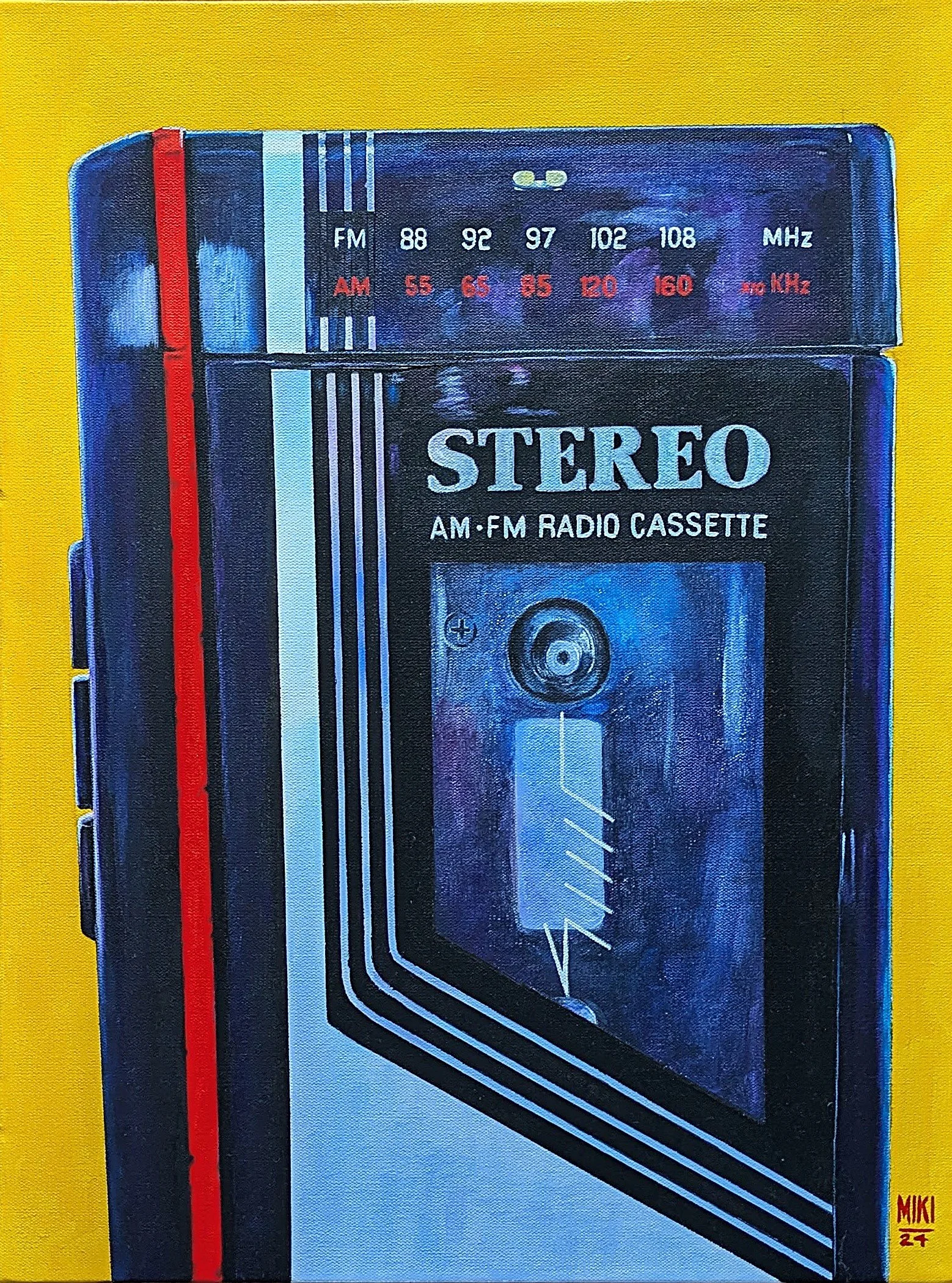 "GE 3-5472B (Stereo), acrylic paint on canvas, 18" x 24", September 2024