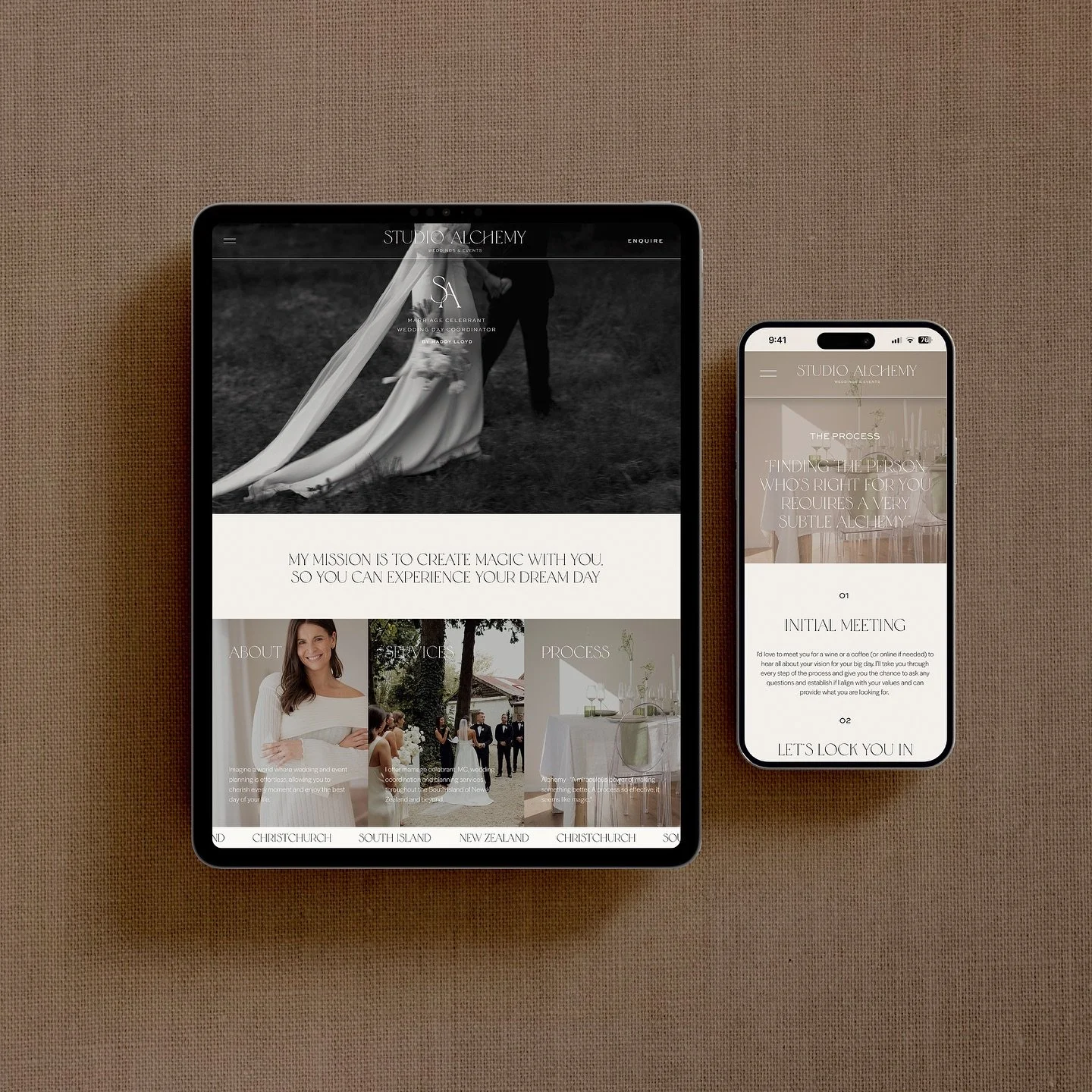 Website design for @studio.alchemy__ sitting so pretty. Proud as punch of this project and the gorgeous girl who owns it 🖤💻