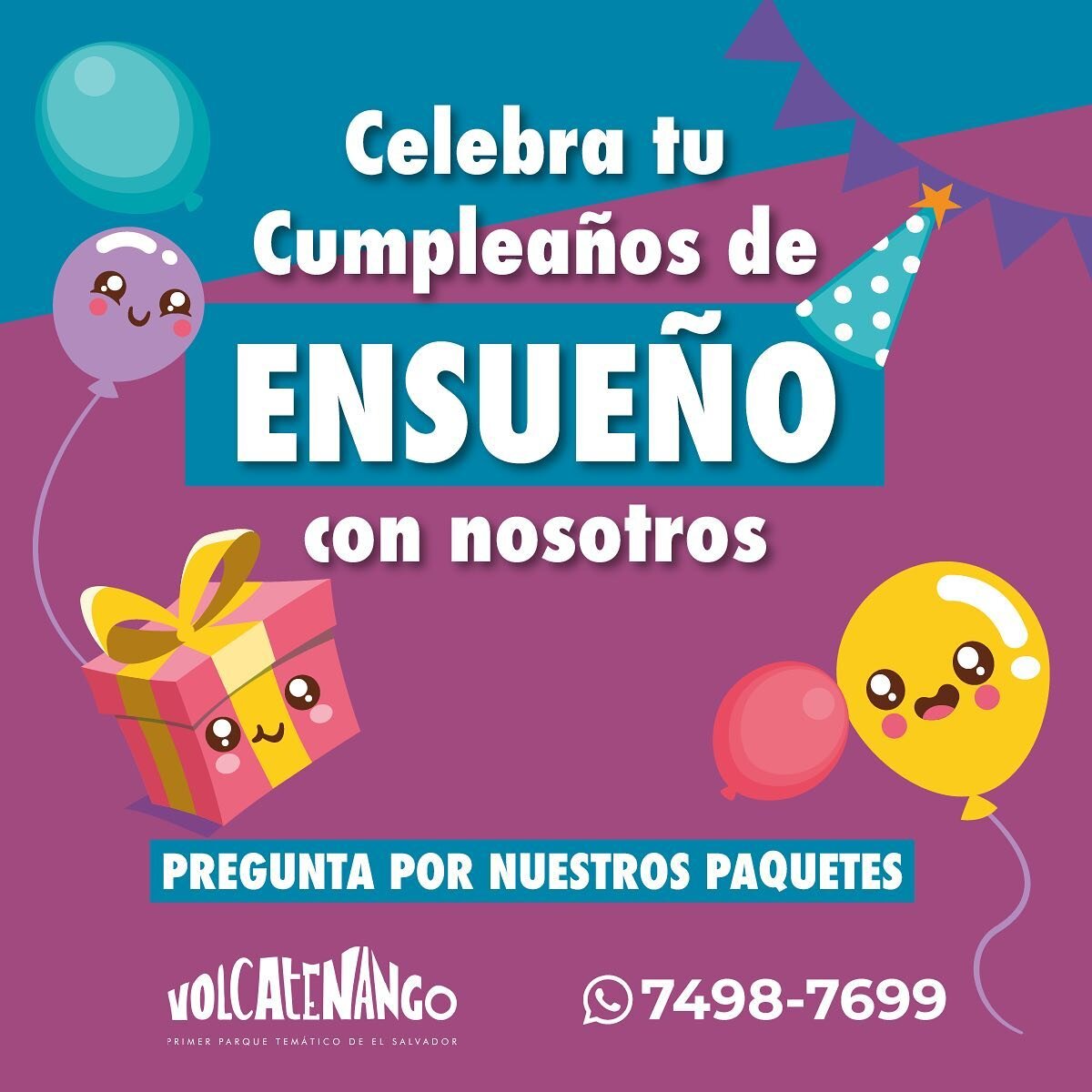 En Volcatenango, sabemos que cada cumpleaños es una aventura única y mágica que merece ser celebrada a lo grande. 🎂🎉 Ven y comparte la alegría de este día especial con tu hijo en nuestro parque temático. ✨