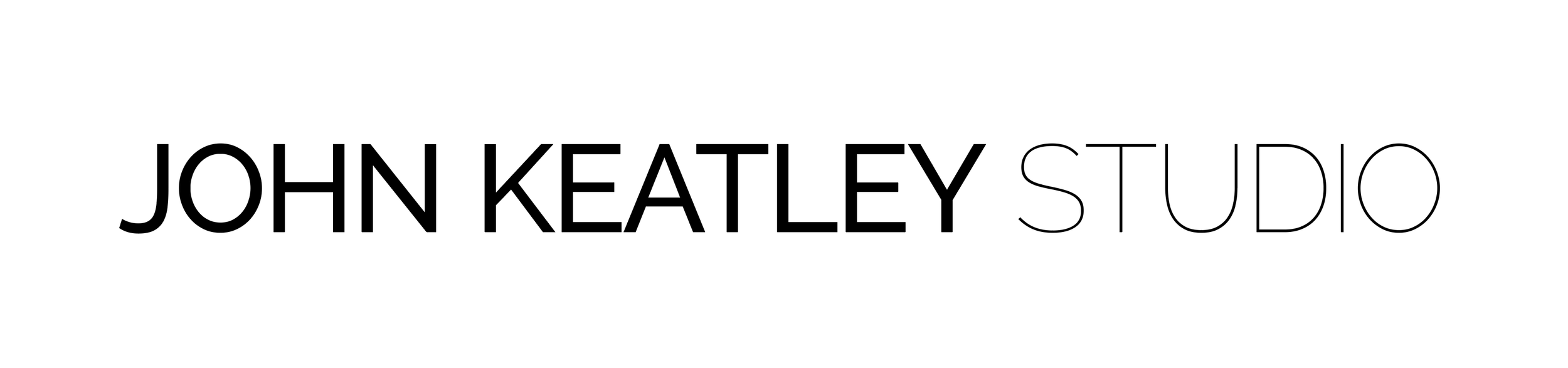Logo designed by Nichelle Keatley for John Keatley Studio with black and white text.