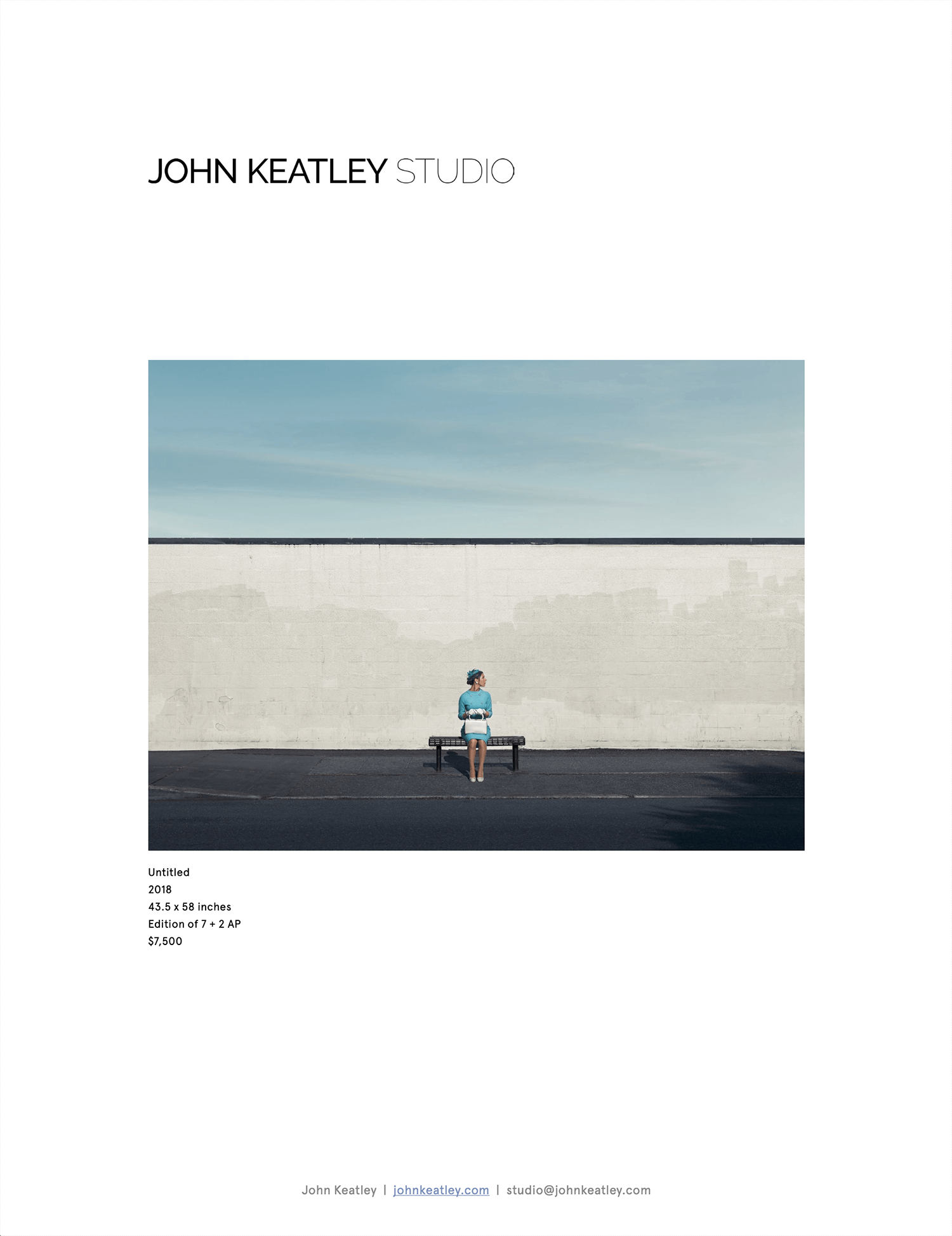 Printed collateral for catalog of fine art for photographer John Keatley. Designed by Nichelle Keatley