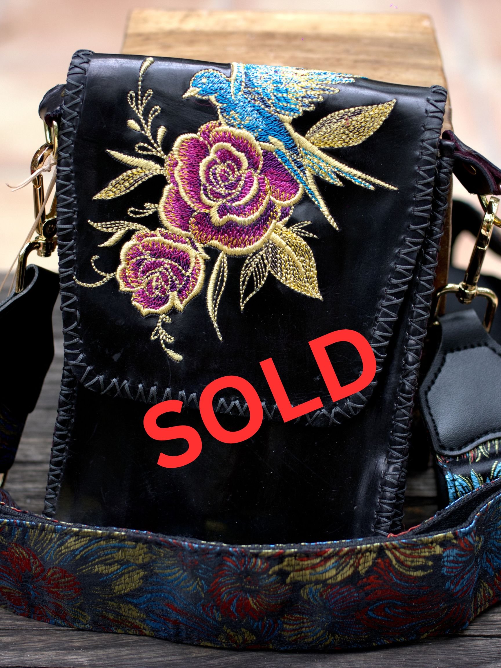 Rose Embroidered Bag