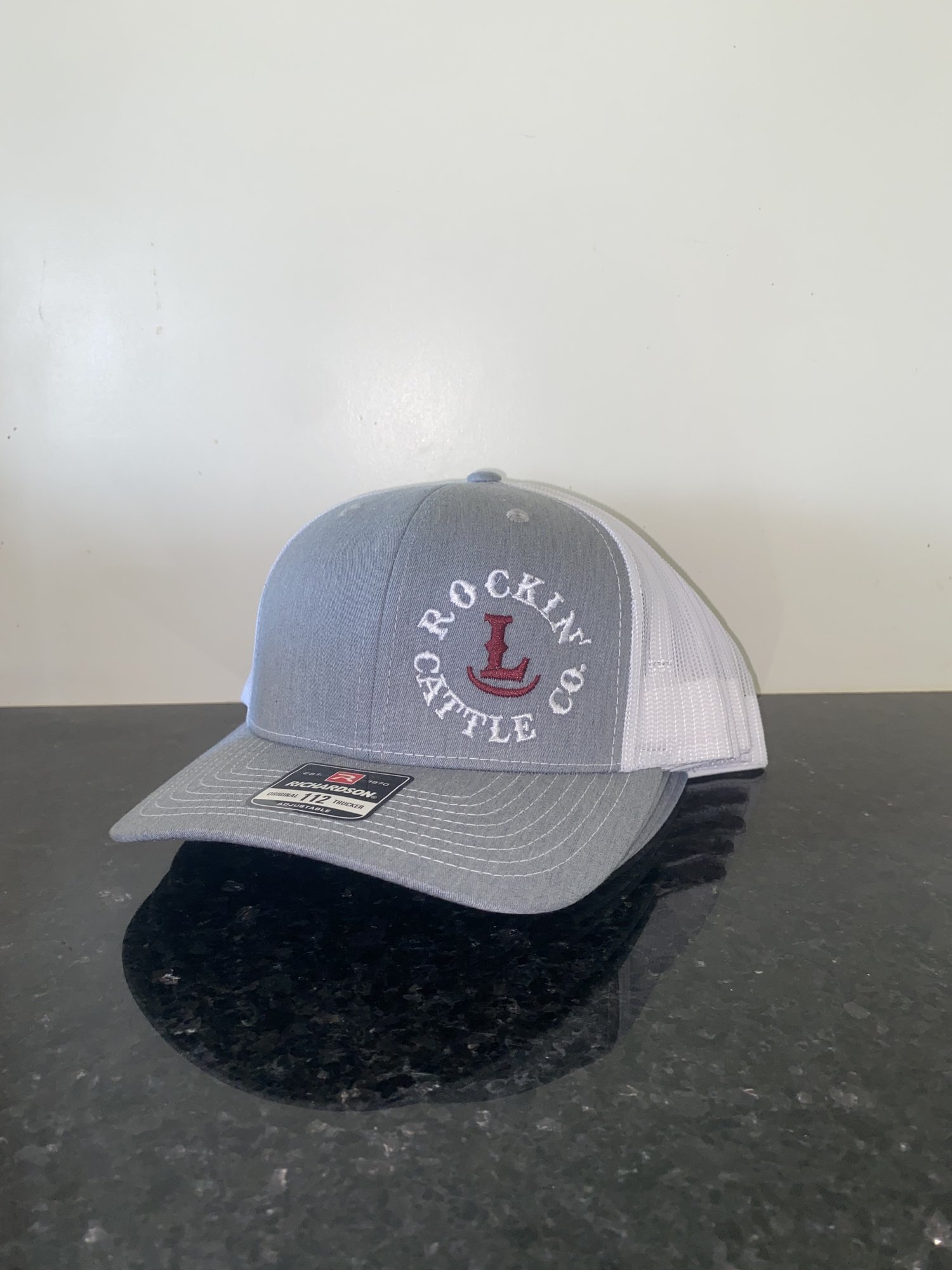 Grey/ White Brand Cap