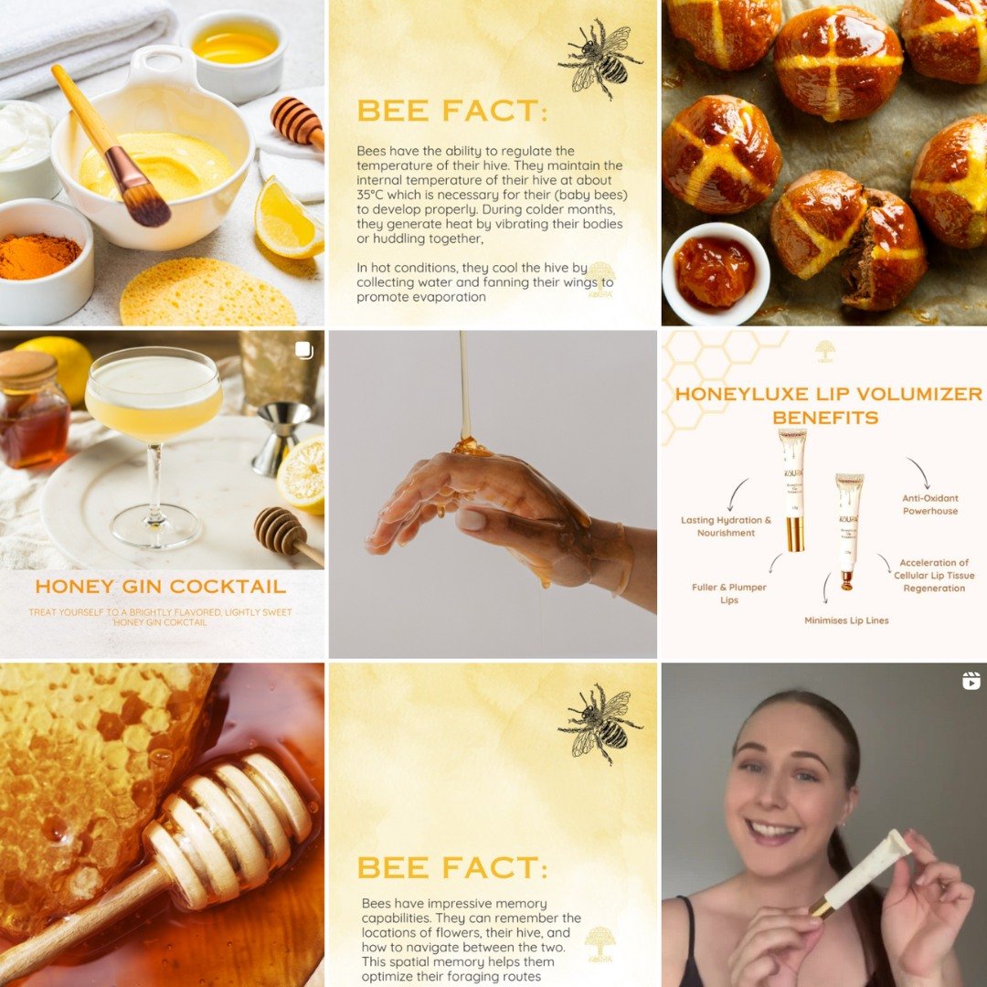 For long-standing client, @kourahoney, our Instagram content strategy includes a wide range of content styles! 🍯

Not only do we want their feed to be visually appealing to capture the brand essence, but we also want to provide their audience with e