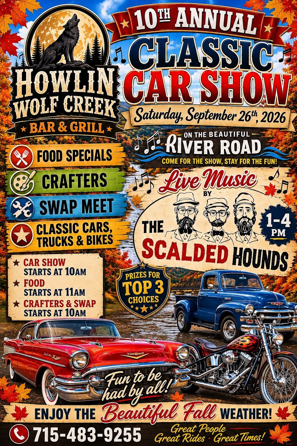 10th Annual Classic Car/Truck Show and 1st Annual Bike Show
