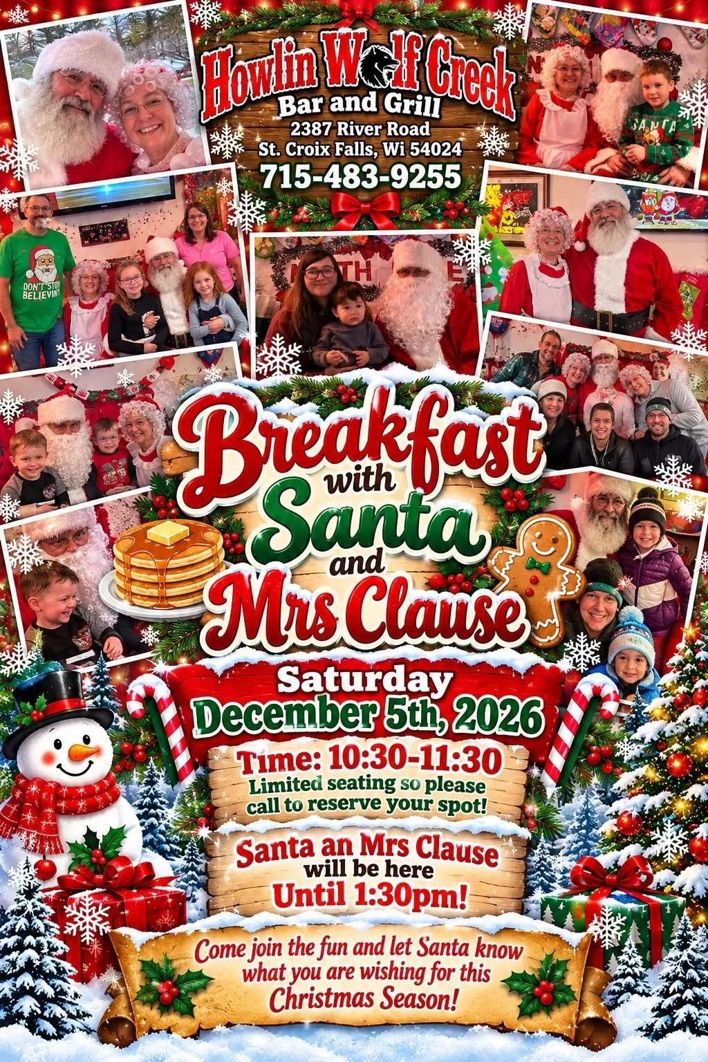 Breakfast with Santa and Mrs. Clause