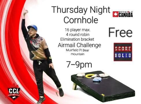 Fun doubles cornhole night! Everyone welcome!