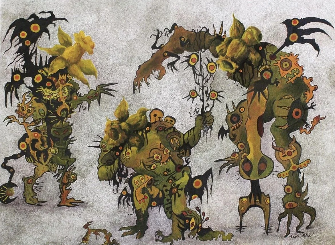 Metaxas Aimilios.Narcissism. Ink and acrylic on paper, 55x75cm, 2023.jpg