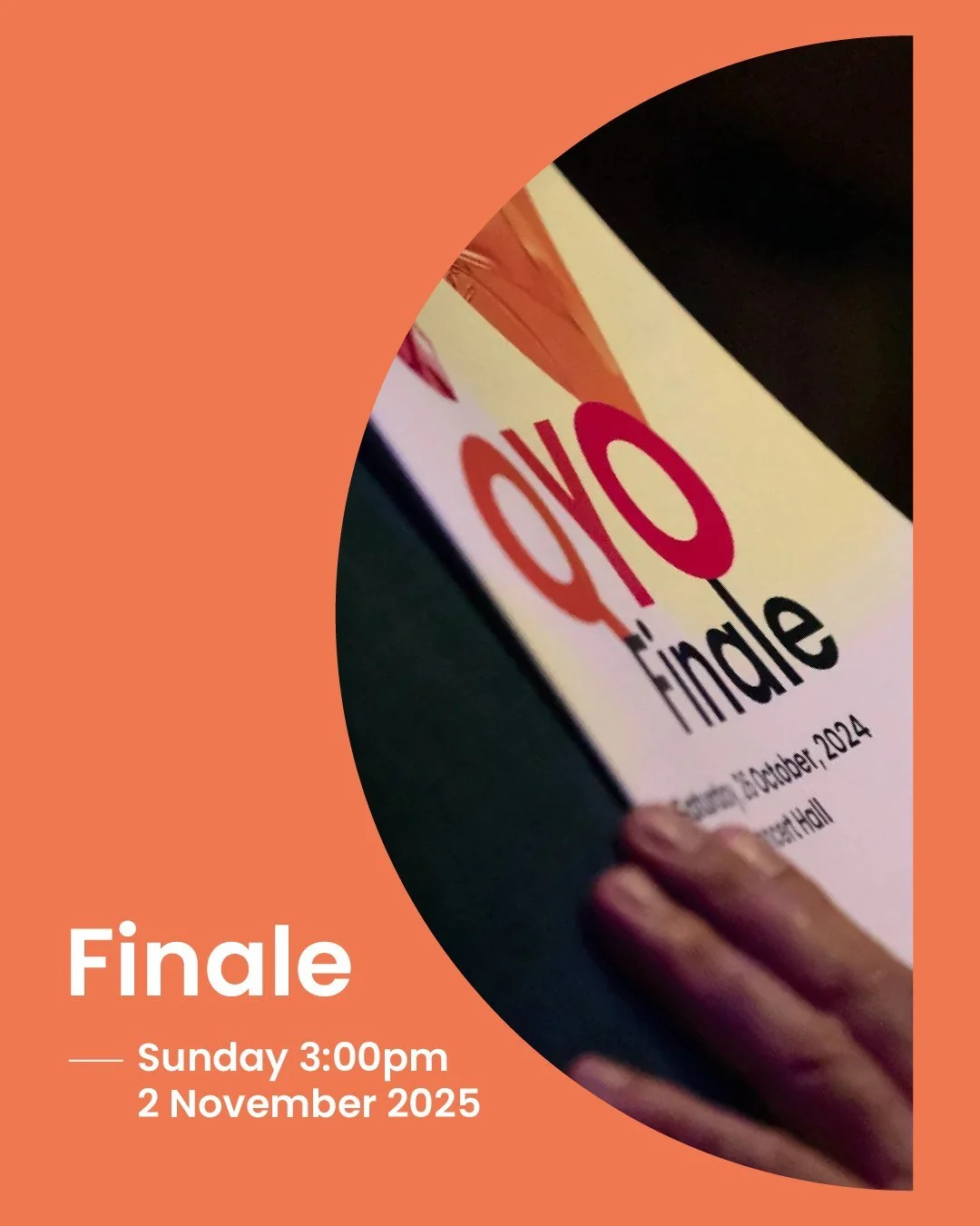 Finale Concert Update‼️

One show only
 3PM, Saturday 2 November at QPAC

 Tickets still available for 3PM through the link in bio 🎟️

#QYO #QueenslandYouthOrchestra #Finale