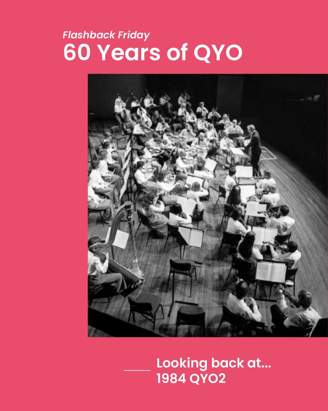 #fbf 1984

This week, we're shining the spotlight on QYO2 in 1984! 🎼 Accompanying these beautiful black and white images is the full Orchestra List of QYO2 🎶. Take a scroll through and see if you recognise anyone. 👀

Were you part of QYO2 in 1984,
