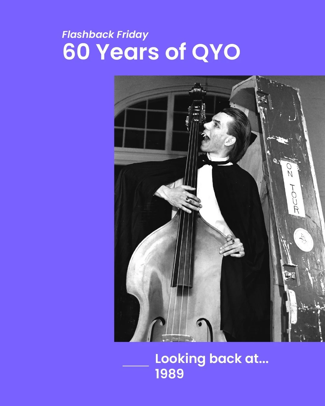 #fbf 1989

This week we&rsquo;re looking back at 1989 with a fun set of promotional photos featuring QYO musicians playing their instruments in some very unconventional places 📸🎻

While we&rsquo;re looking back at these moments from the archives, w
