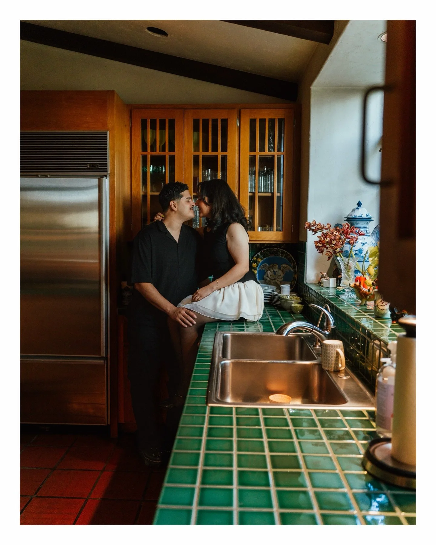 When your client wants moody, filmic, album cover vibes.  I got you! Cause #fboring Engagement photos should capture the essence of who you are as a couple.  Get weird &amp;  have fun! Oh we also shot in Ever inch of this gorgeous mansion in Beverly 