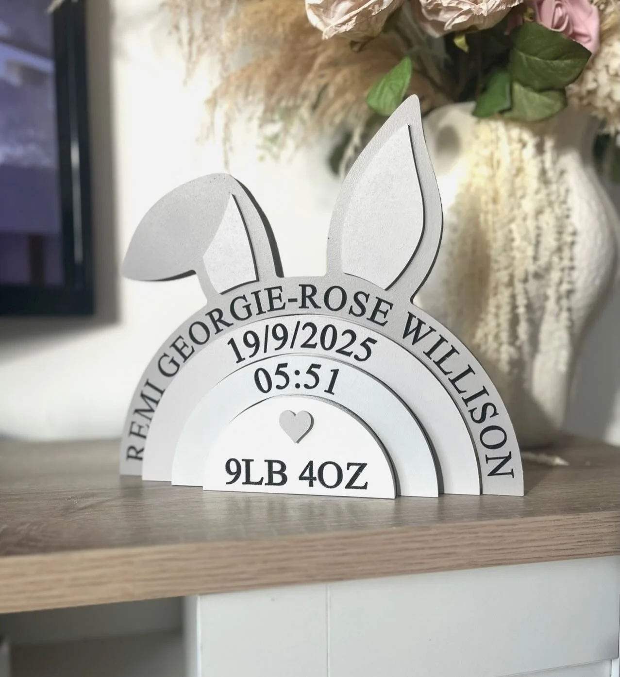 Who said all our bunny&rsquo;s had to be pink?
You tell us the colours and we do the work🎨 

🔎 Bunny Stacker
🎨 Grey Combo 

#greynursery #bunnynursery #babykeepsake #newbabygift #neutralnursery