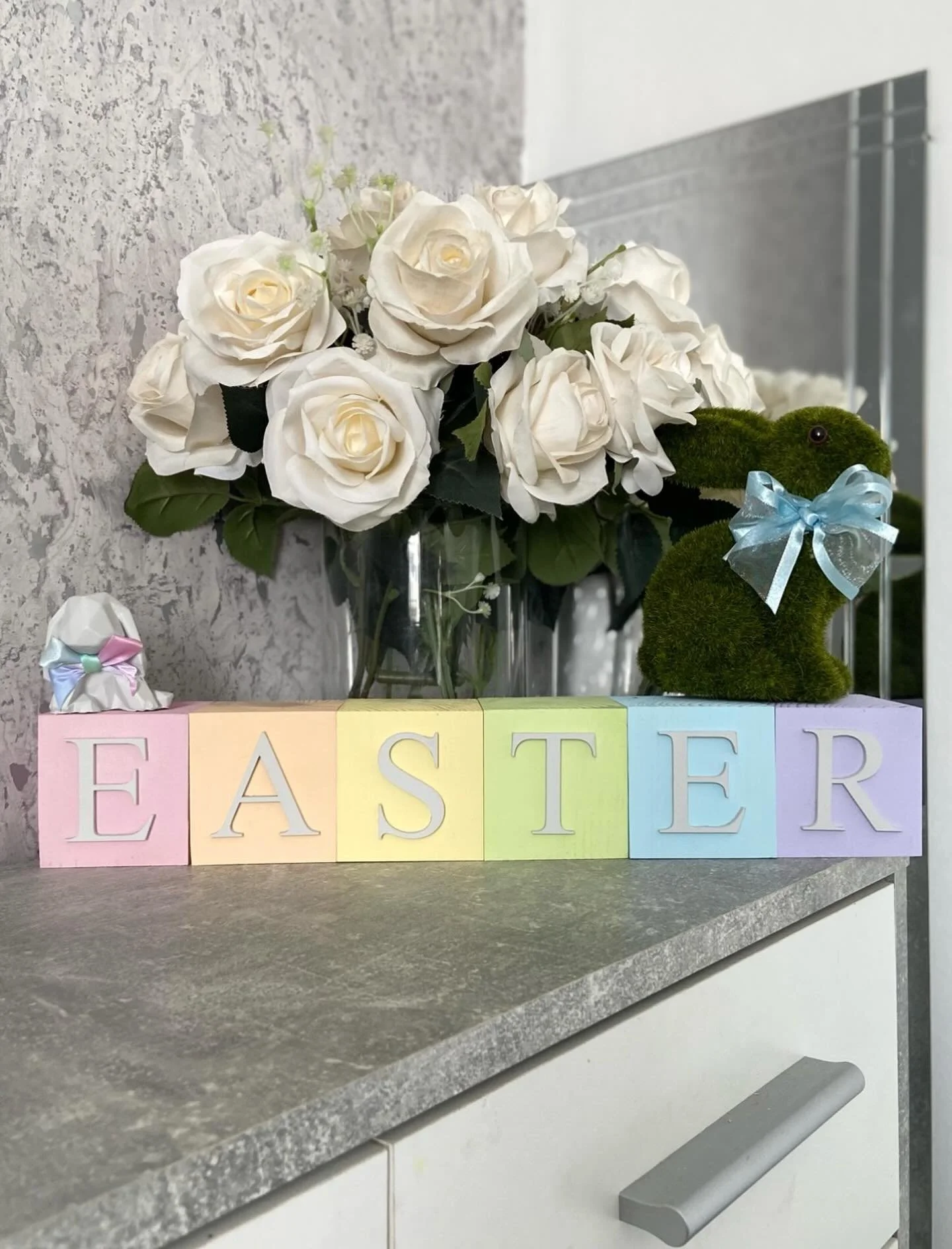The Easter collection is perfect to keep out all year round or just for unpacking on Easter! 

Customise blocks with names, numbers or events

🔎 Blocks, Geo Bunny, Moss Bunny
🎨 Baby Pink, Peach, Lemon, Lime, Baby Blue, Violet
📏 7cm 

#babyblocks #