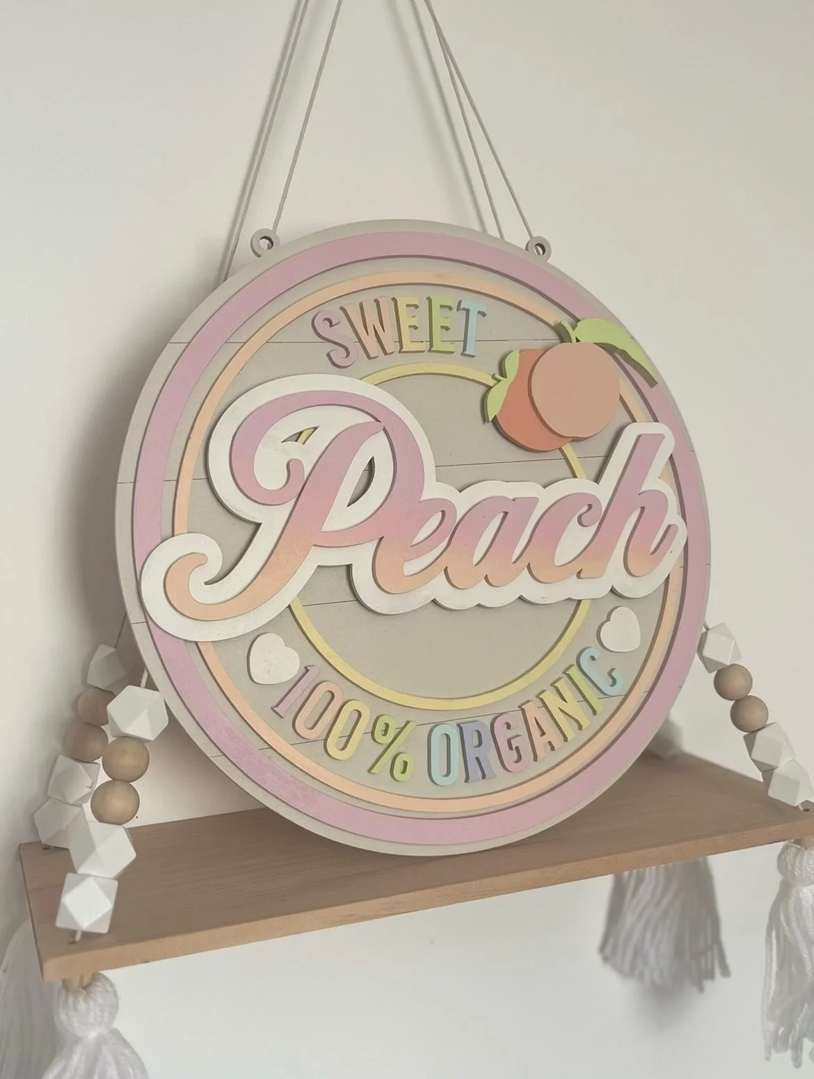 Thought it was fitting to post our custom plaque we made for @bleuu @chettt as they are now expecting their 5th little baba 🥺! 

Also my favourite plaque to date!😍🍑

🔎 Peach Plaque
🎨 Egyptian Cotton, Baby Pink, Peach, Pastel Rainbow
📏 30cm 

#f