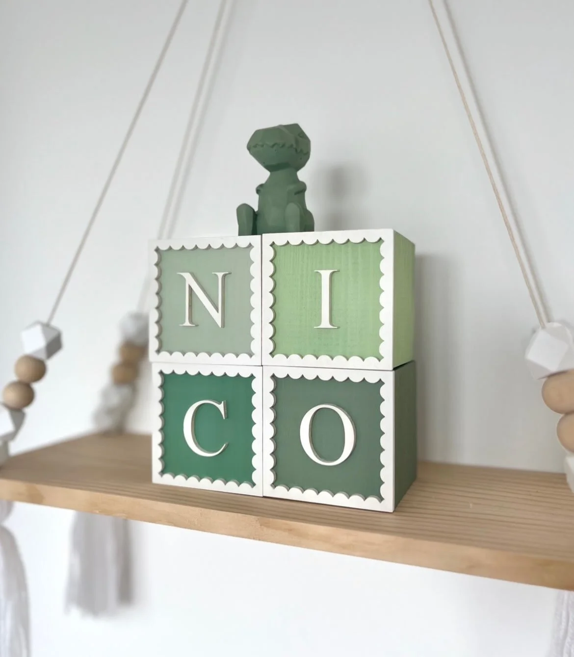 I love that our block collection has so many variants now and shapes to the edges, these are our up and coming scalloped shape

🔎 Scalloped Blocks, Geo Dino
🎨 Sage, Olive, Jungle Green, Khaki
📏 7cm 

#babyblocks #newbabygift #scallopedblocks #dino
