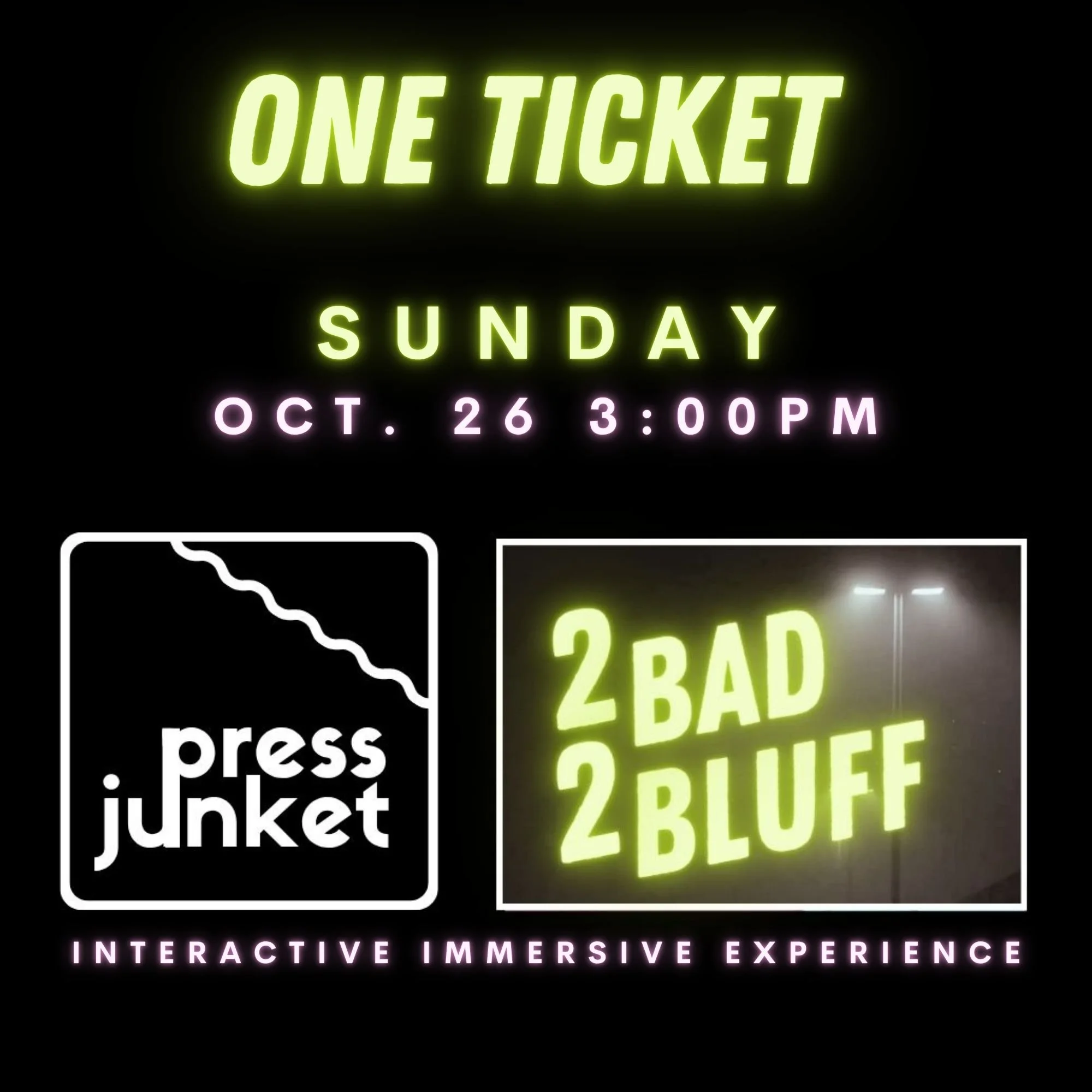 Sunday, 10/26, 3:00pm