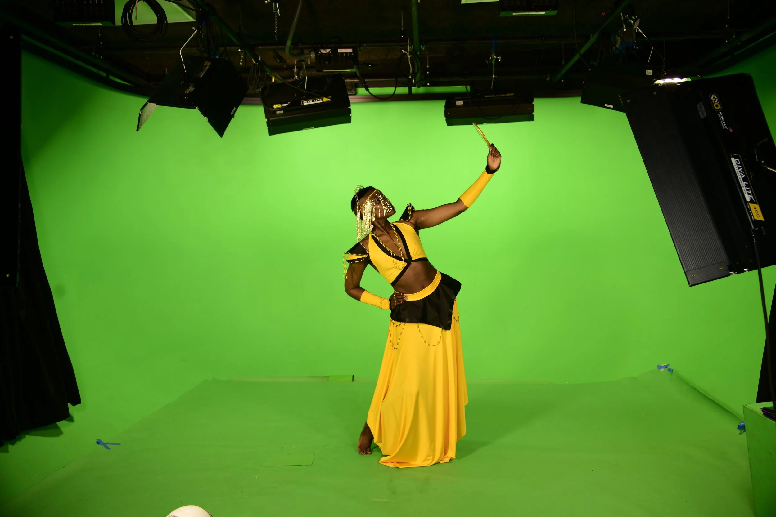 Delta Major green screen shoot in studio at NYU Tisch.