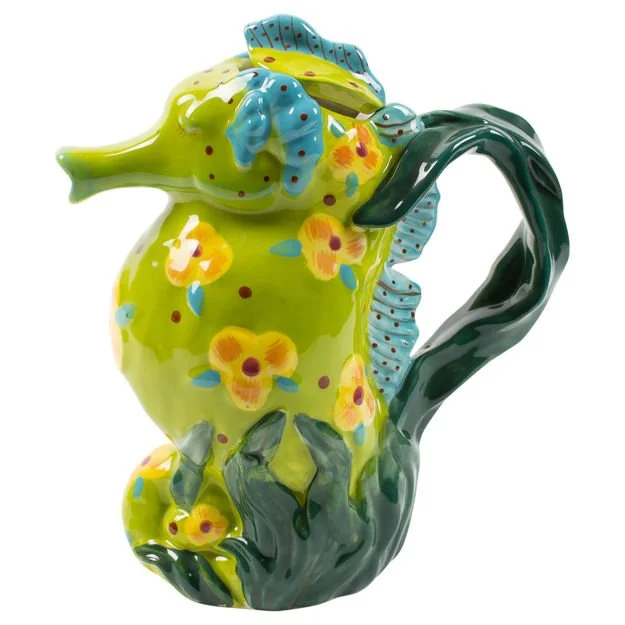 Seahorse Tea Pot - Ceramic Blue Sky Tea Pot