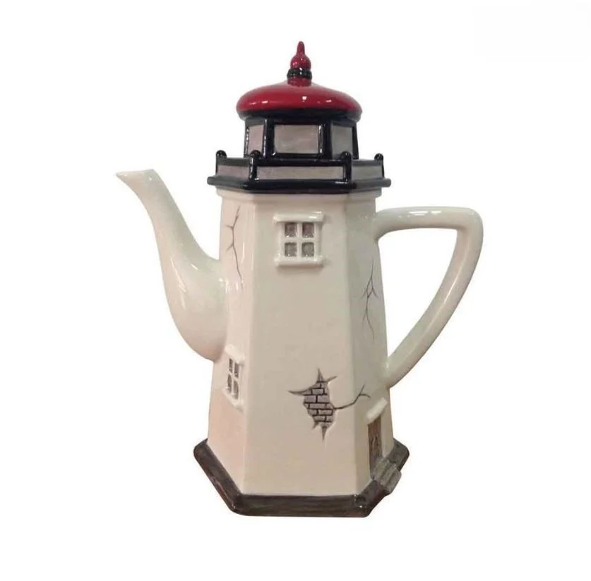 Lighthouse Tea Pot - Ceramic Blue Sky Tea Pot