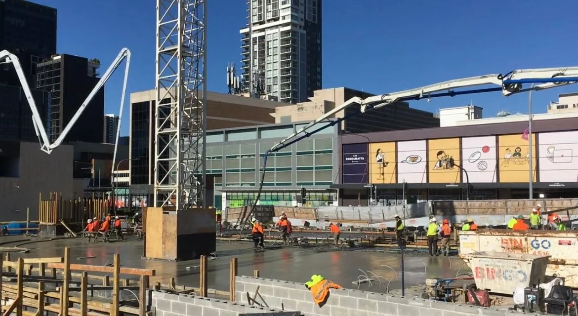 Concrete pour site