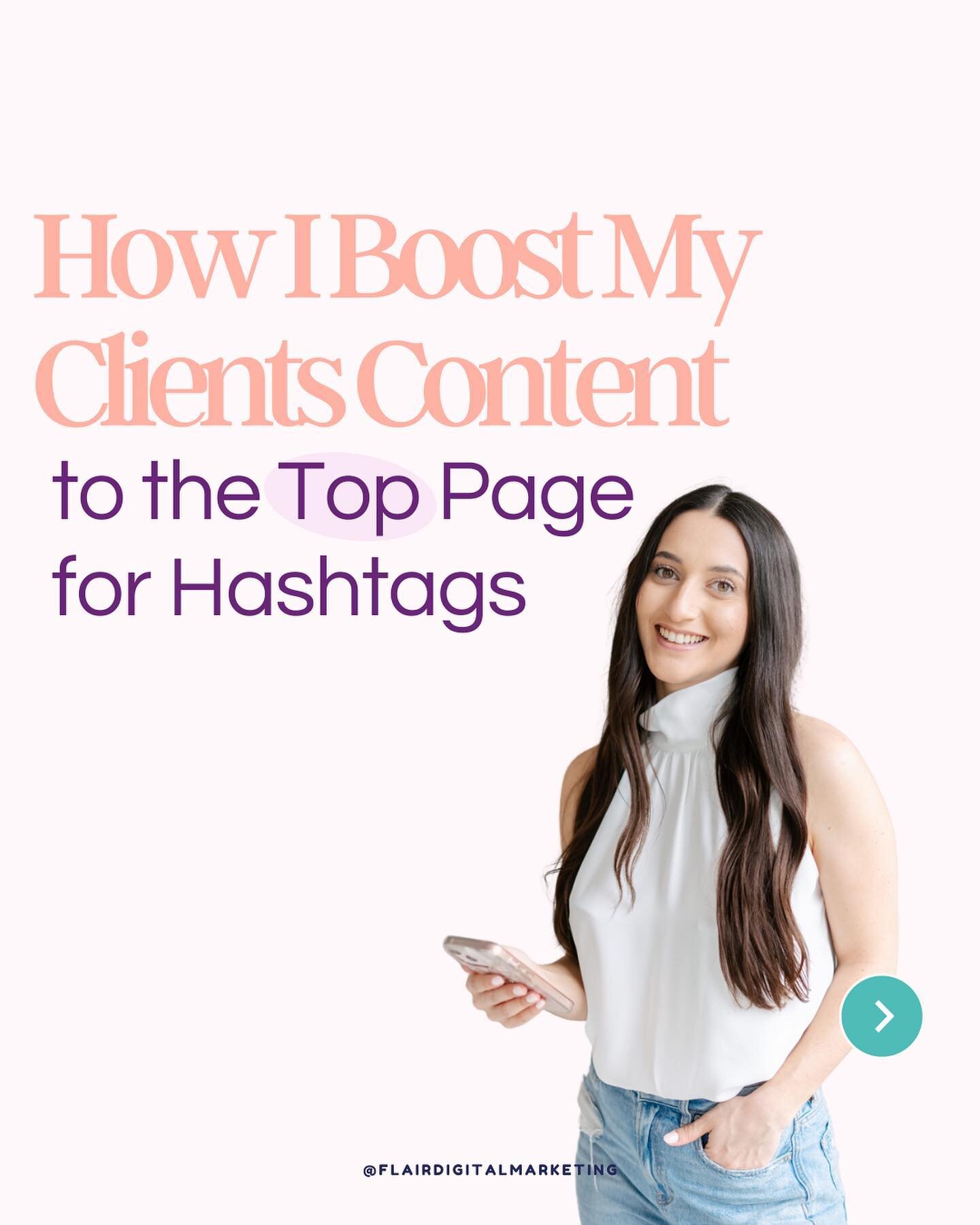 Want to rank on the top page for hashtags? 😍

It&rsquo;s not impossible!! Even for the BIG ones!!

Here&rsquo;s what you need to do to make that happen👇

😍 Create appealing graphics with copy that speaks directly to your dream client and captures 