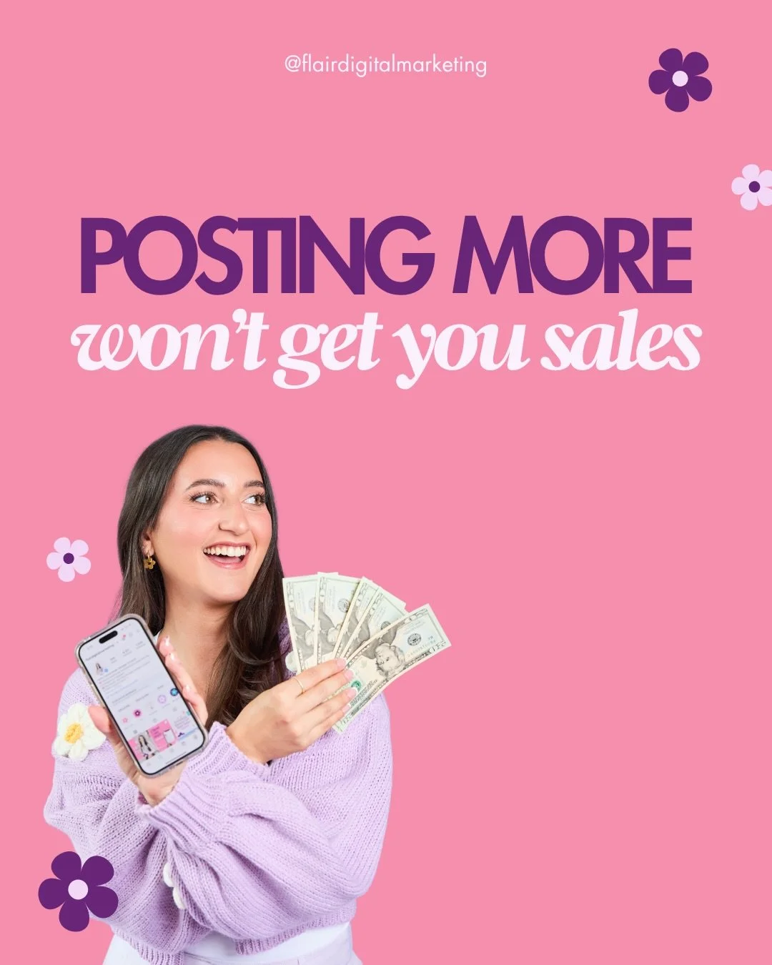 Posting more won&rsquo;t get you more sales👇🏻

I know, I knowww. Not what you want to hear.

But the thing is, your ideal client isn&rsquo;t opening Instagram like Amazon, ready to buy.

They&rsquo;re scrolling&hellip;Half distracted&hellip;Not loo