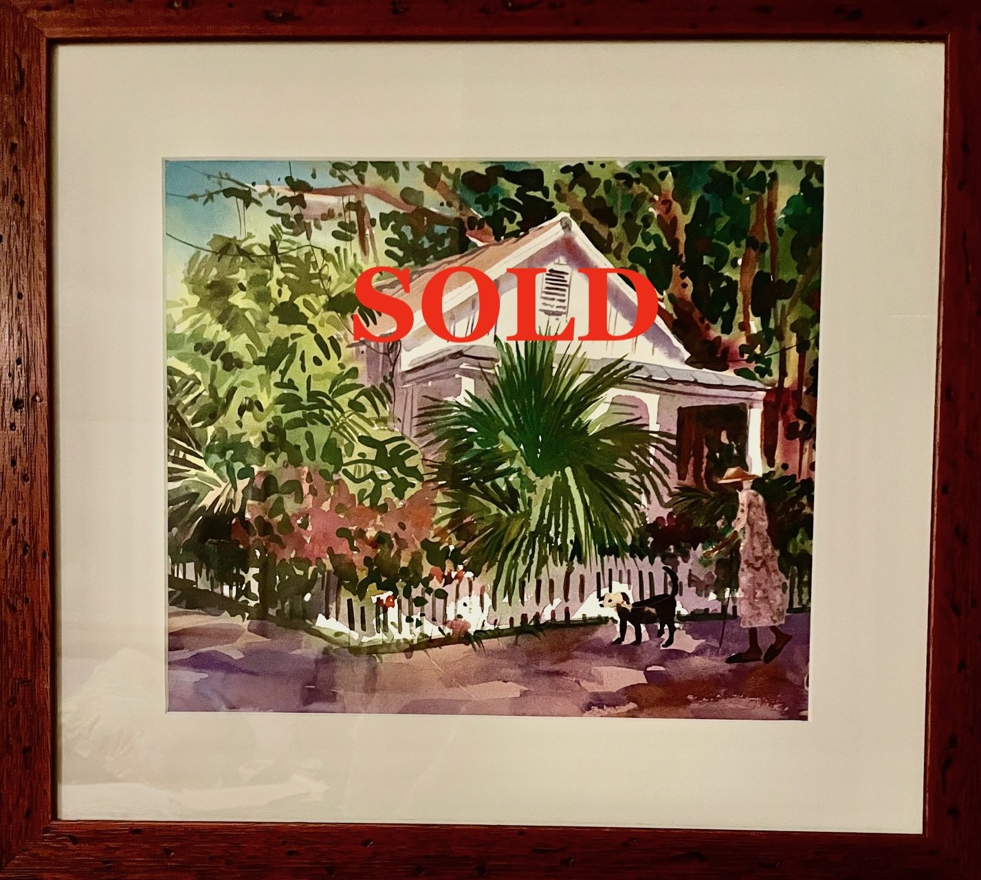 Dog Walker Original Watercolor by Martha DePoo,  18.5"x 20.5" ~ $225. **SOLD***