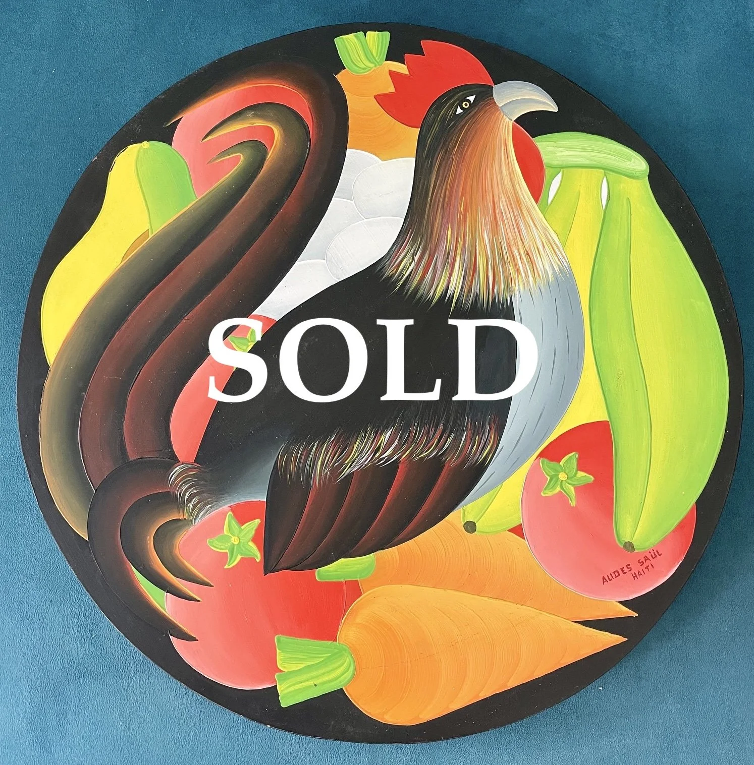 Haitian Bird by Audes Saül.  Original Painting on Wood ~ SOLD
