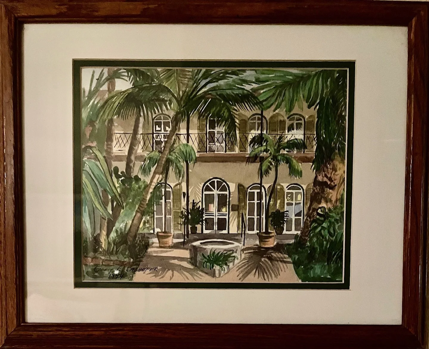 Hemingway House Framed Print by George P. Salhofer, 12.5"x 15.5" ~  $35