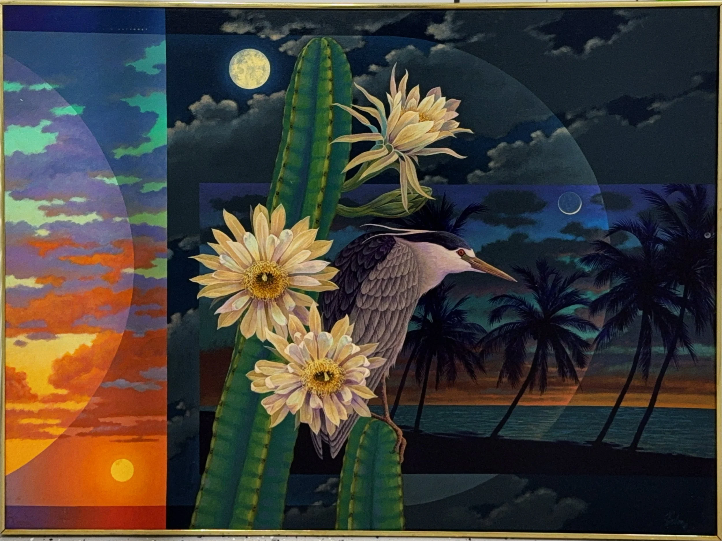 Sunset-Moonrise by Jim Salem
Oil on Canvas, 36" x 48" - #3,500