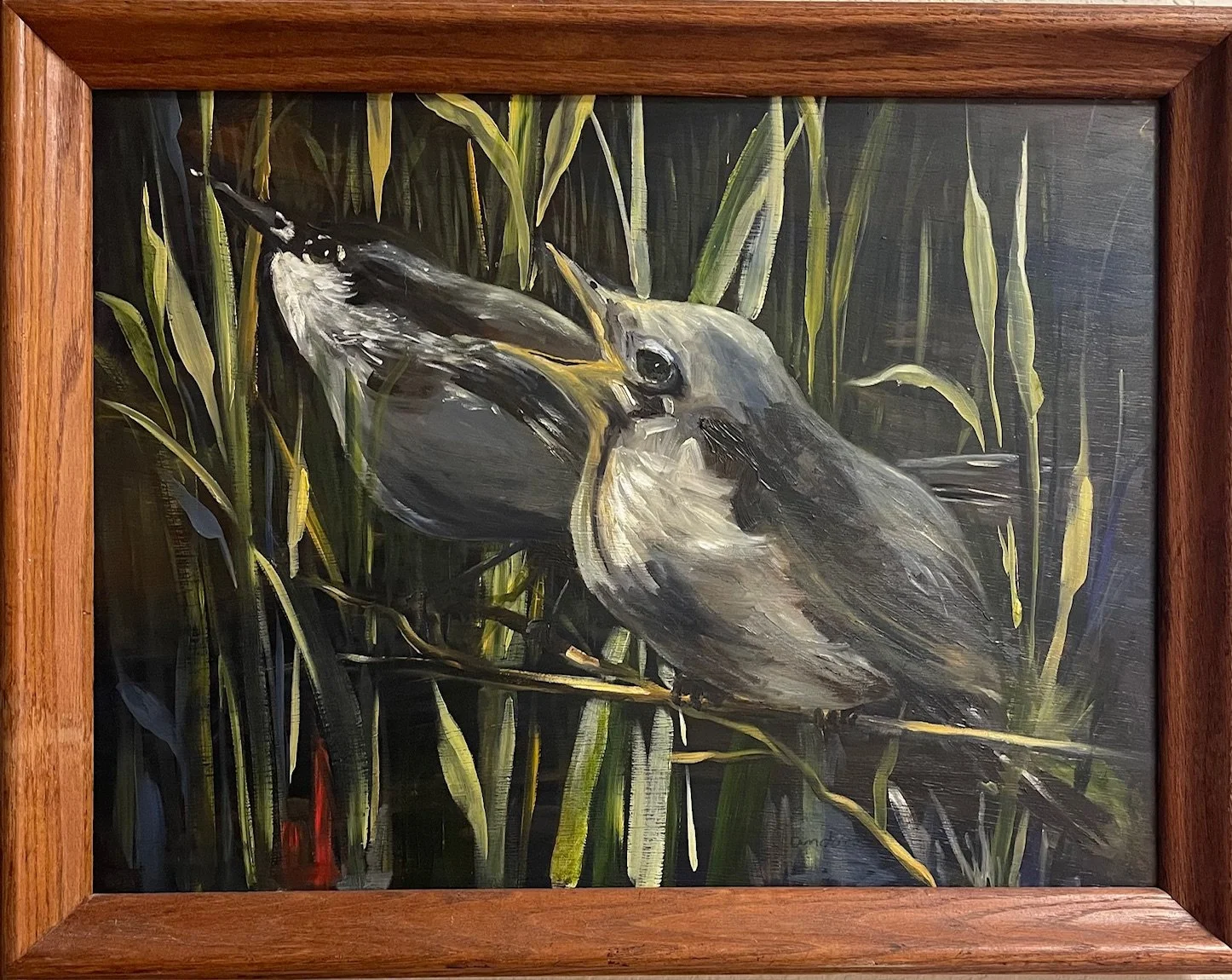 Black Tailed Gnat Catcher Painting by Candace.  20.5"x 26.5" ~ $350