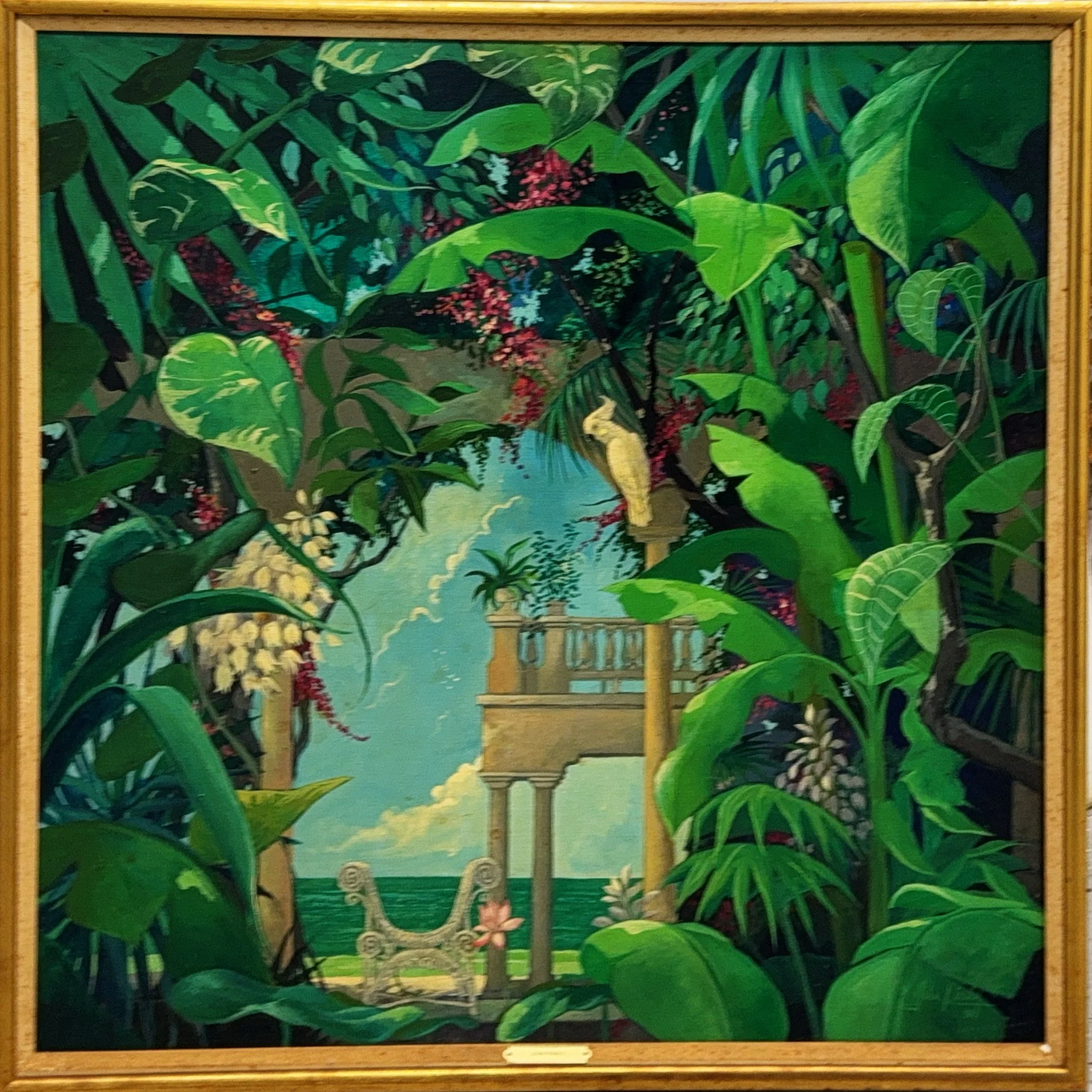 John Kiraly, Key West Garden, 1982.  Oil on Canvas 36" x 36" ~ $4,600