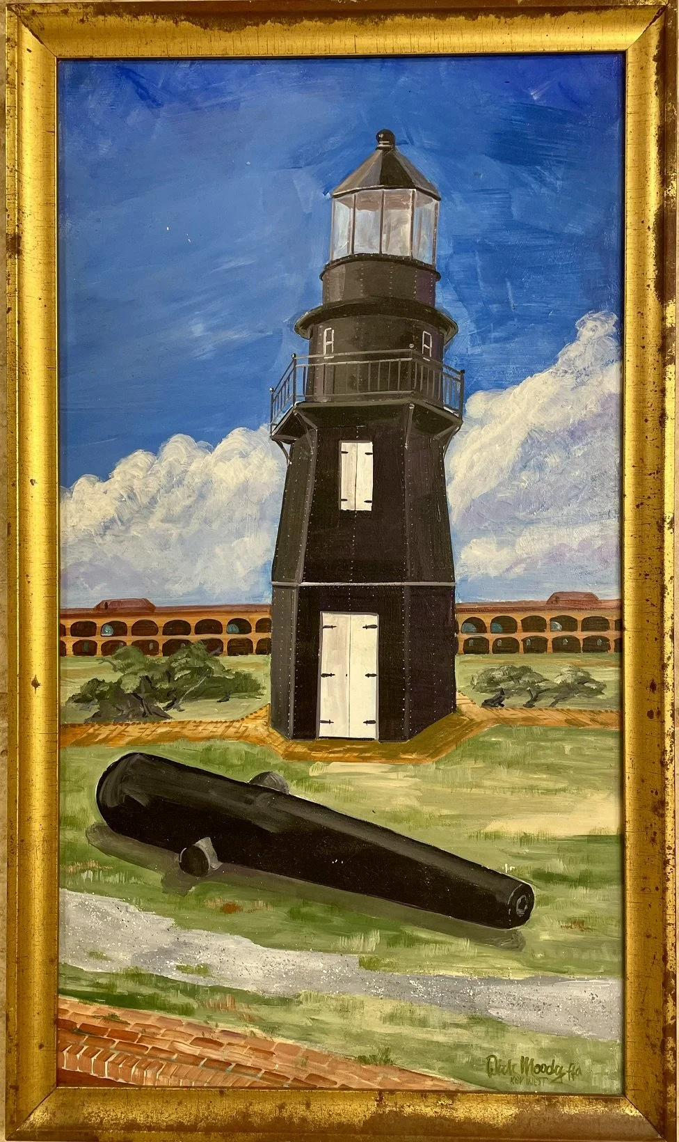Harbor Light by Dick Moody.  Original Acrylic, 13"x 22" ~ $325