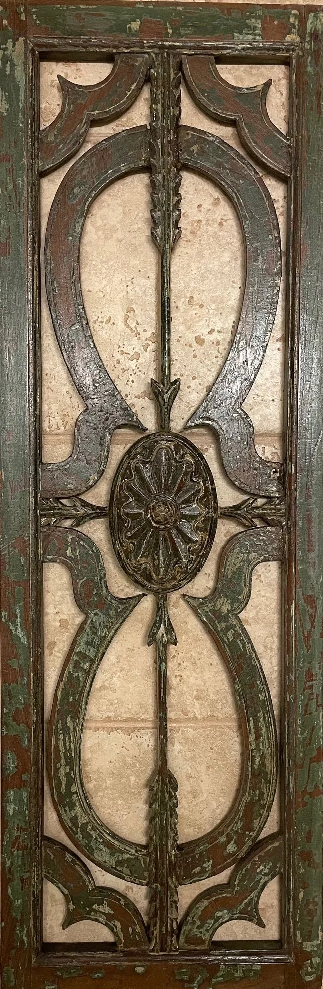 Distressed Rustic Woodwork, Artist Unknown.  14"x 44" ~ $185