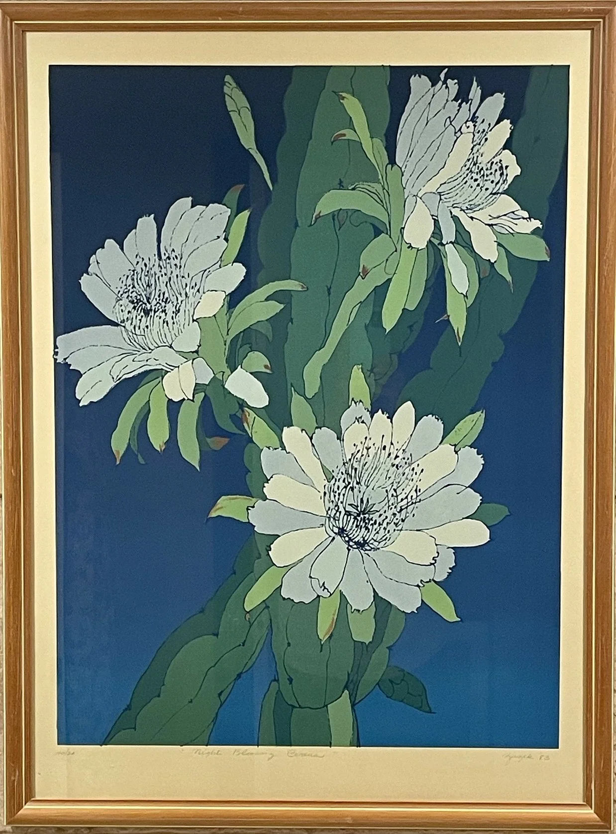 Night Blooming Cereus '83 by Suzie DePoo (Zuzek).  Signed & Numbered Lithograph ~ $1,850