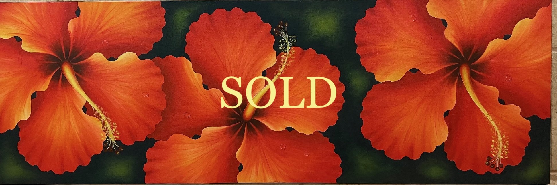 Hibiscus Painting, Unsigned.  59.25" x 20" 
$185   *SOLD*