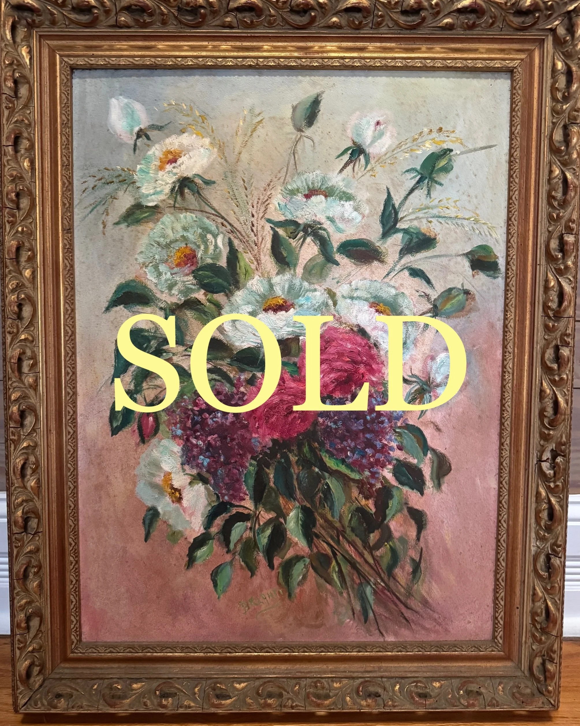 Flowers, by Belanti, 17.5" x 23/5"  -  $325. 
-SOLD-