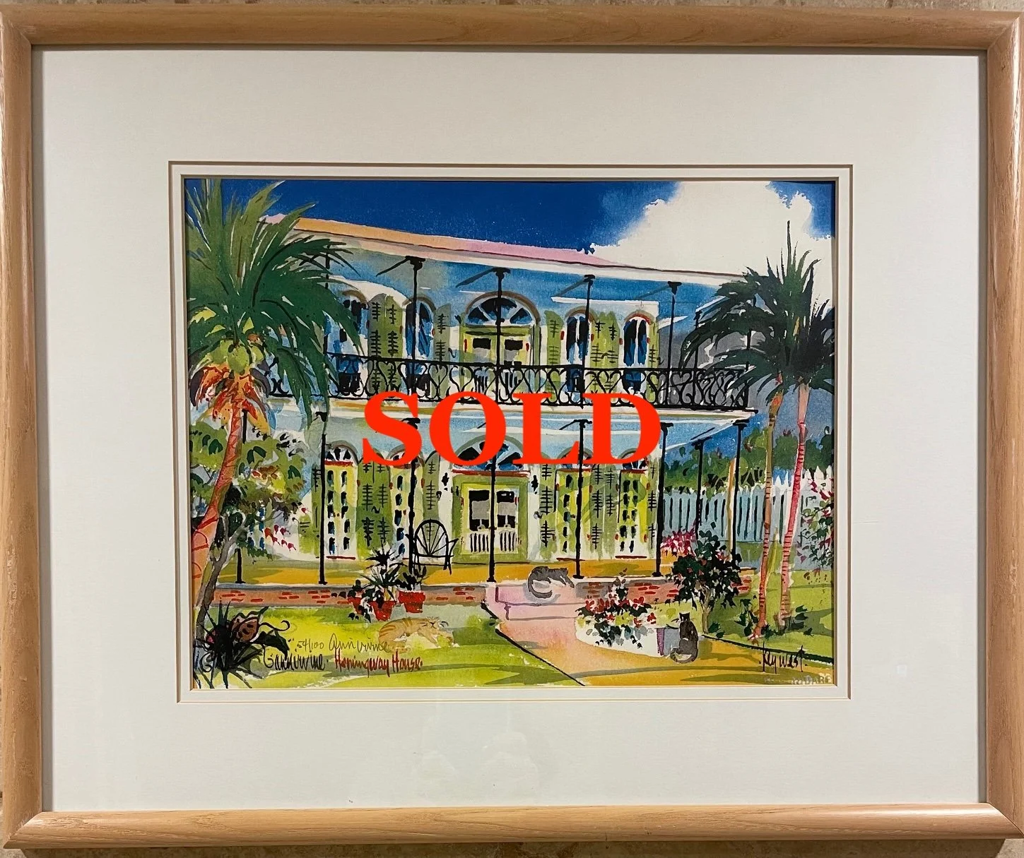 Hemingway House Framed Print by Ann Irvine.
17"x 21" ~ $48.00  **SOLD**