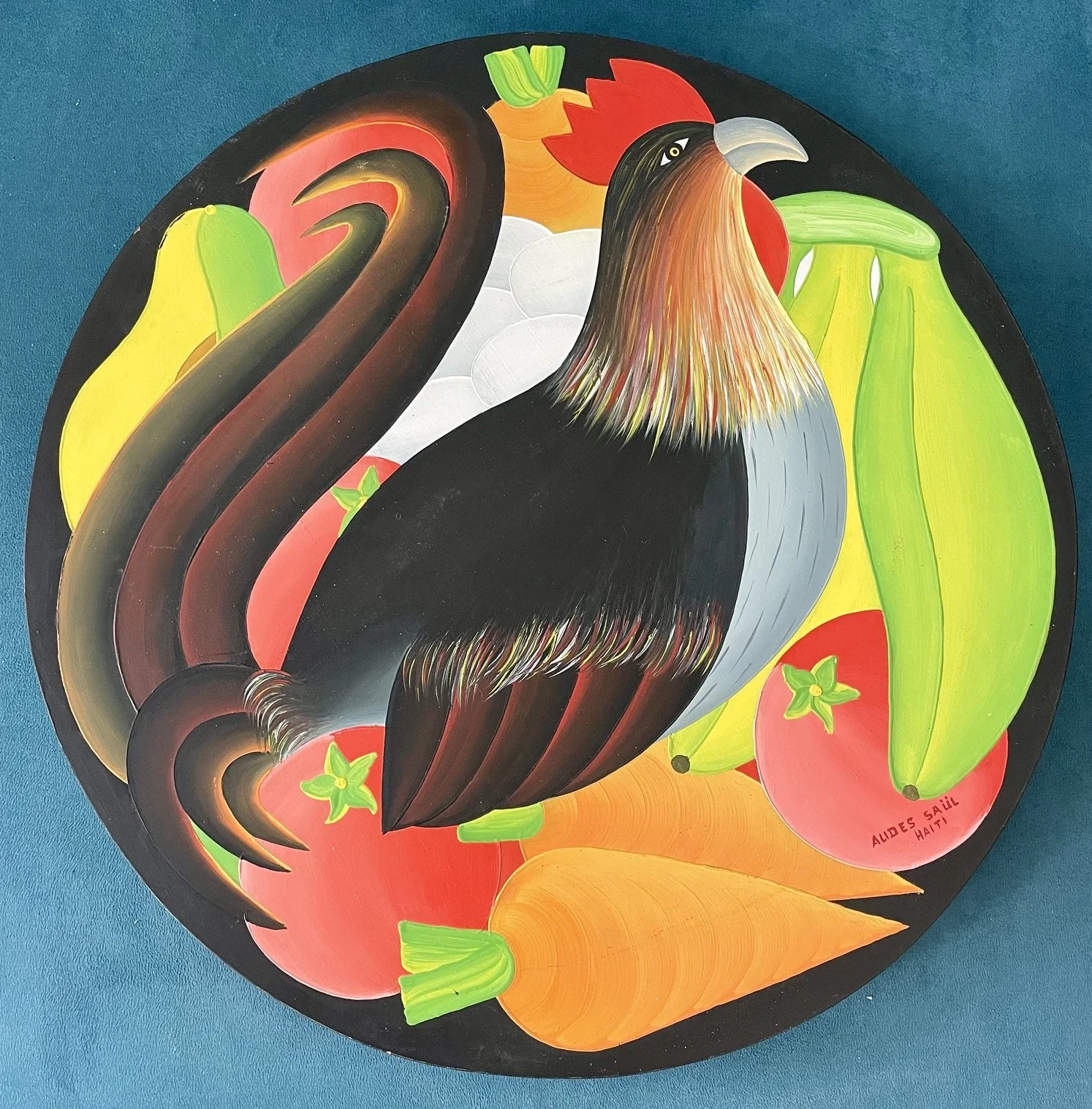 Haitian Bird by Audes Saül.  Original Painting on Wood ~ $185