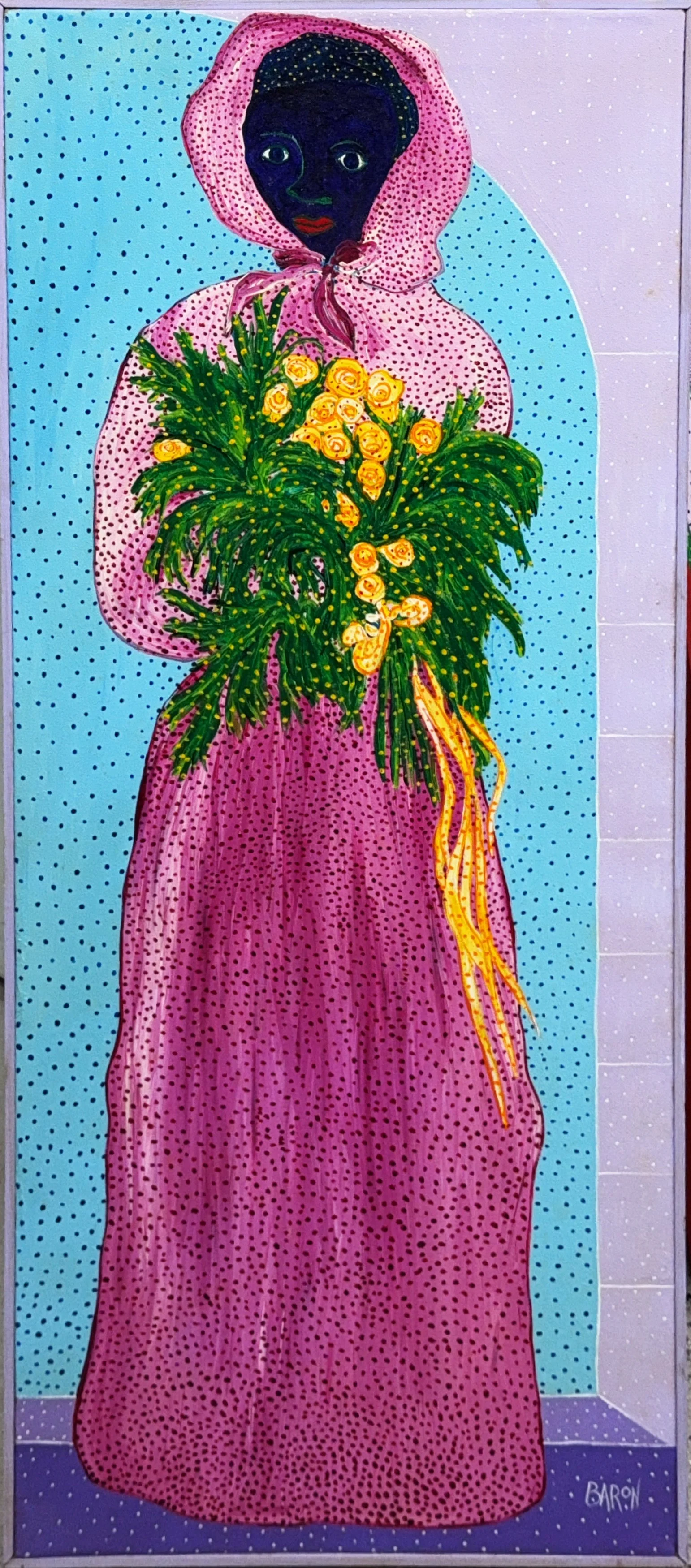 Bride, Wedding Day by Jack Baron, 1986
Acrylic on Canvas 17.25" x 42.5" - $975