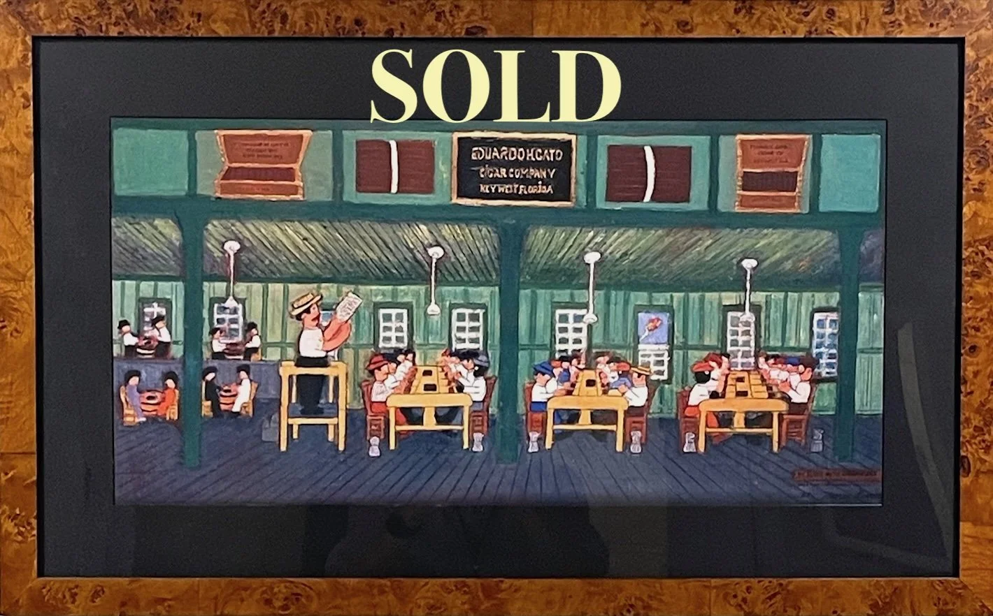 Cigar Rolling Framed Print by Mario Sanchez.  19"x 31" ~ $275. ****SOLD****