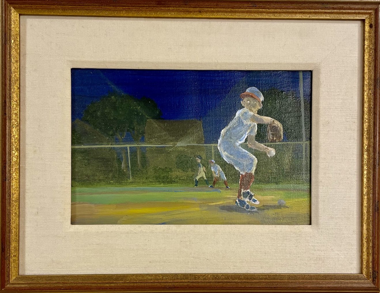 Night Game by Michael Palmer.  Original Oil, 14"x 18" ~ $675