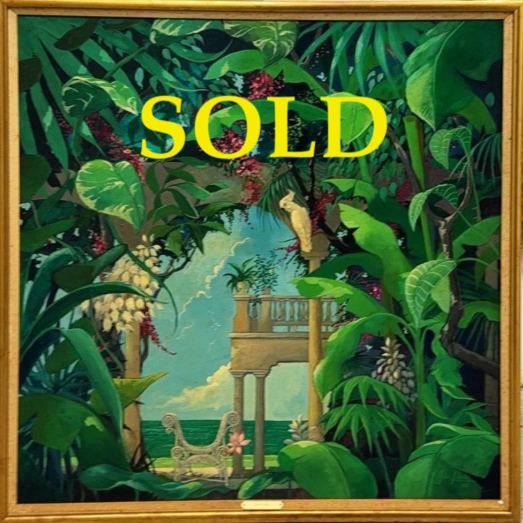John Kiraly, Key West Garden, 1982.  Oil on Canvas 36" x 36" ***SOLD***