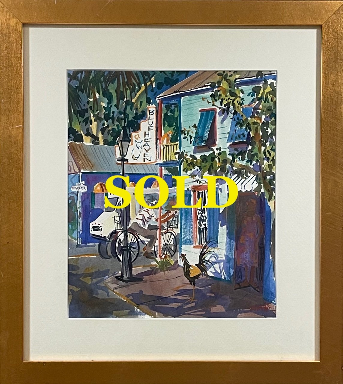 Blue Heaven Framed Original Watercolor by 
Martha DePoo,  18"x 20" ~ $225. **SOLD**