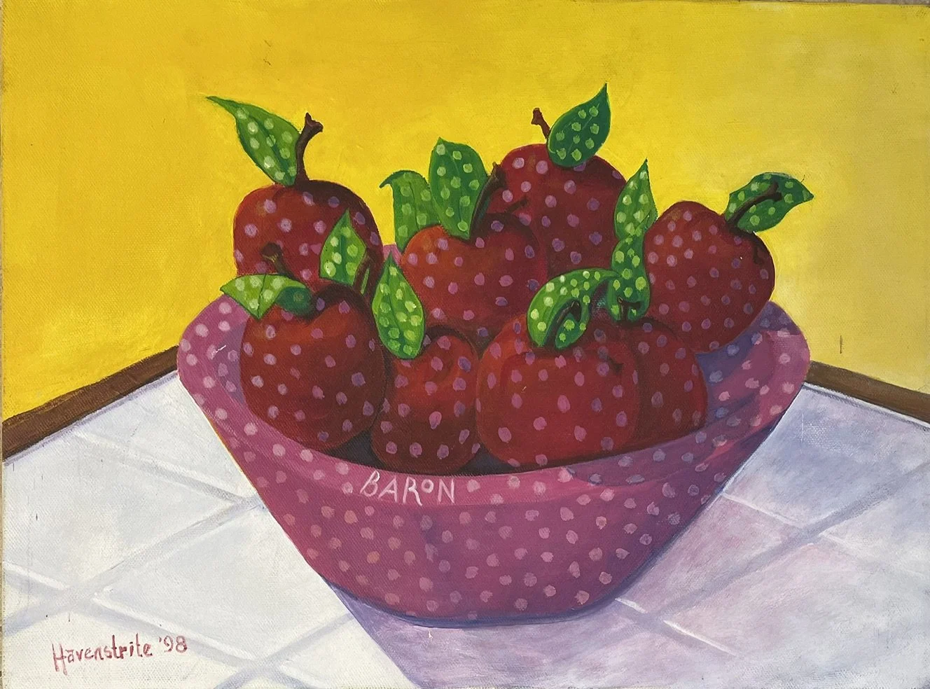 Bowl of Apples by Jack Baron.  Original Oil, 
12"x 16" ~ $375